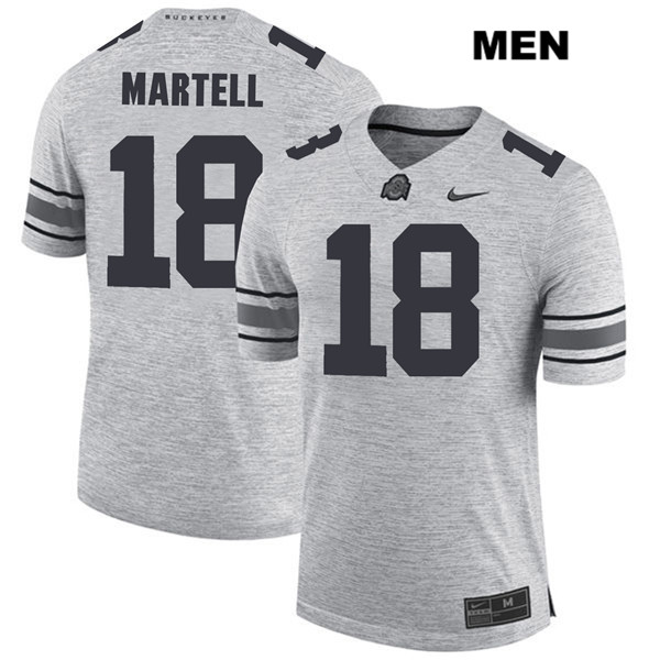 Ohio State Buckeyes Men's Tate Martell #18 Gray Authentic Nike College NCAA Stitched Football Jersey GH19P68GL